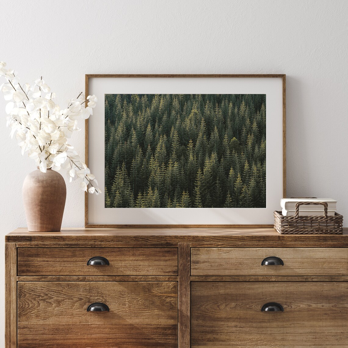 Mountain Forest Art Print, Modern Rustic Landscape - Image 4