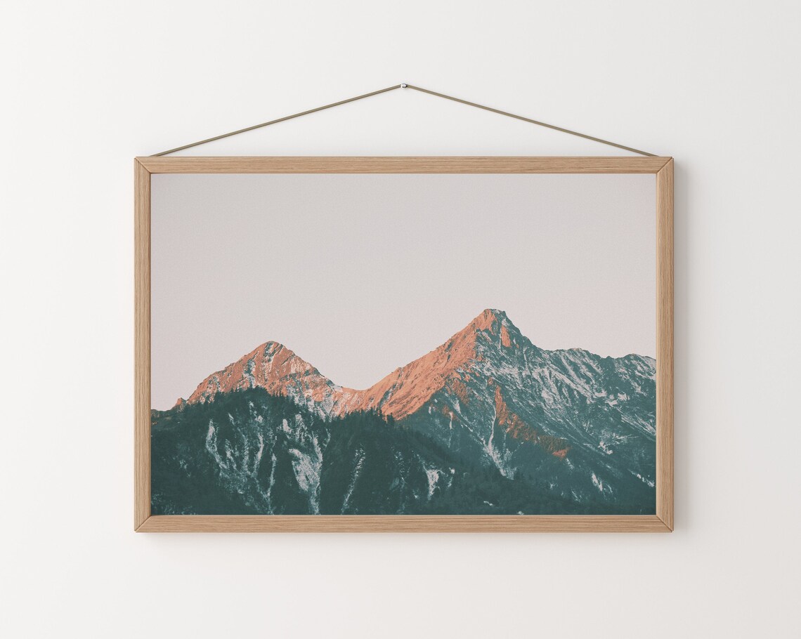 Mountain Sunrise Art Print, Nature Landscape - Image 2