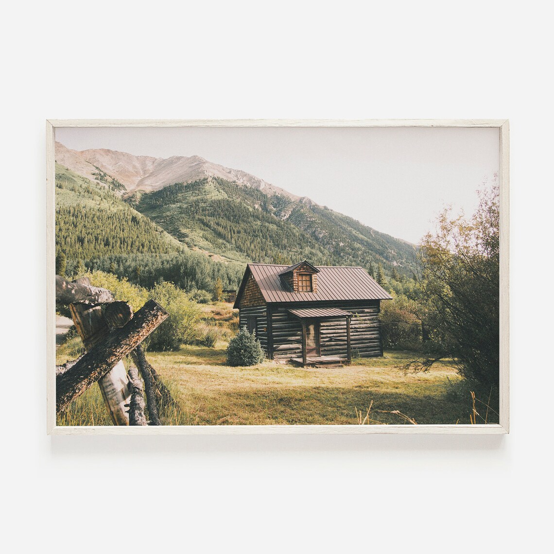 Cabin In Colorado Mountains Landscape Poster