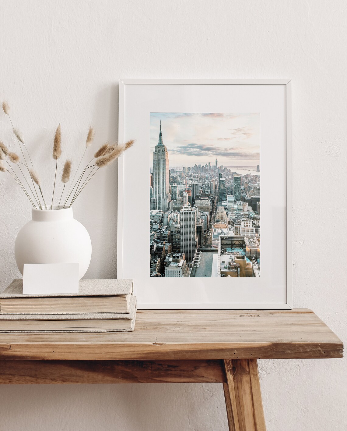 New York City Skyline, Pastel Sky Art Print - Image 4