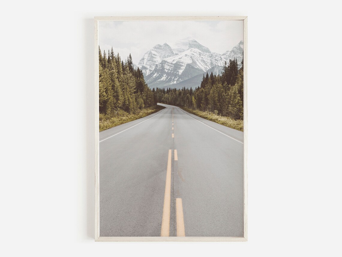 Alaska Mountain Highway Landscape Art Print