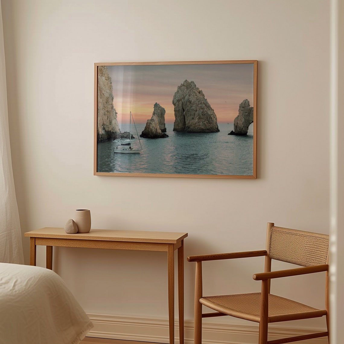 Cabo San Lucas El Arco Arch Sunset Sailboat Ocean View Poster - Image 2