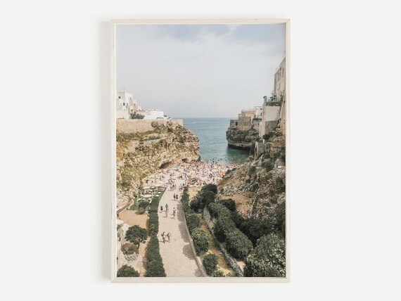 Positano Italy Cliffside Town Beach Mediterranean Coast Poster
