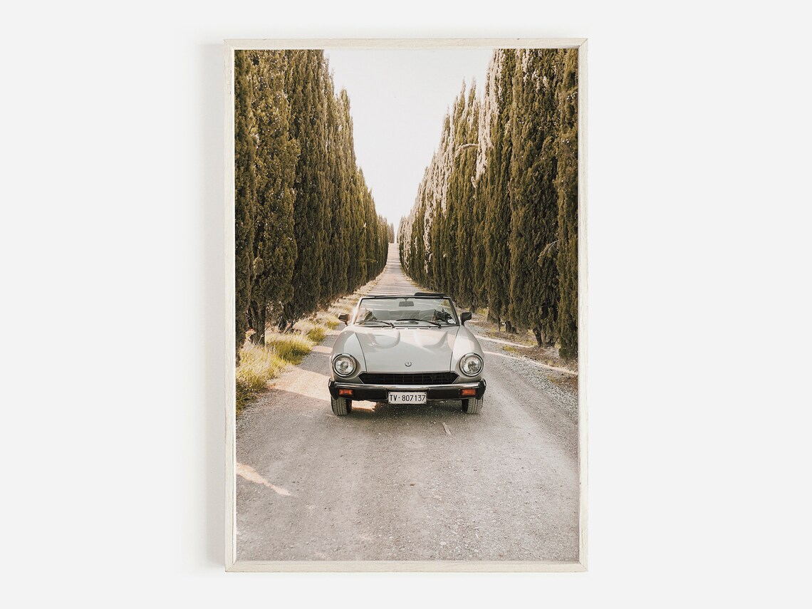 Tuscany Travel Poster, Italian Countryside Florence