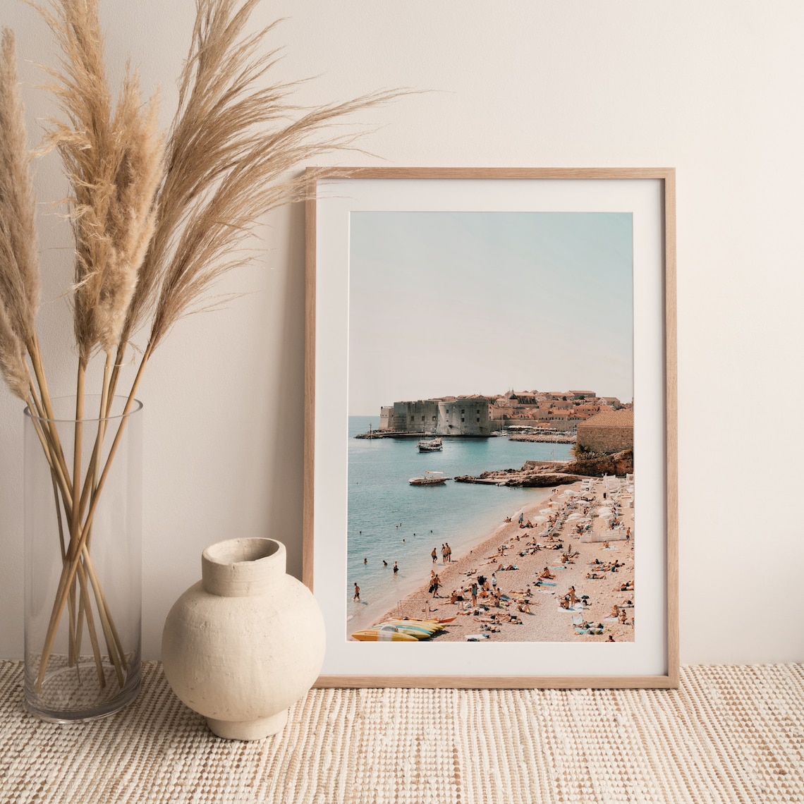 Croatia Coast Dubrovnik Beach Coastal Art Print - Image 3