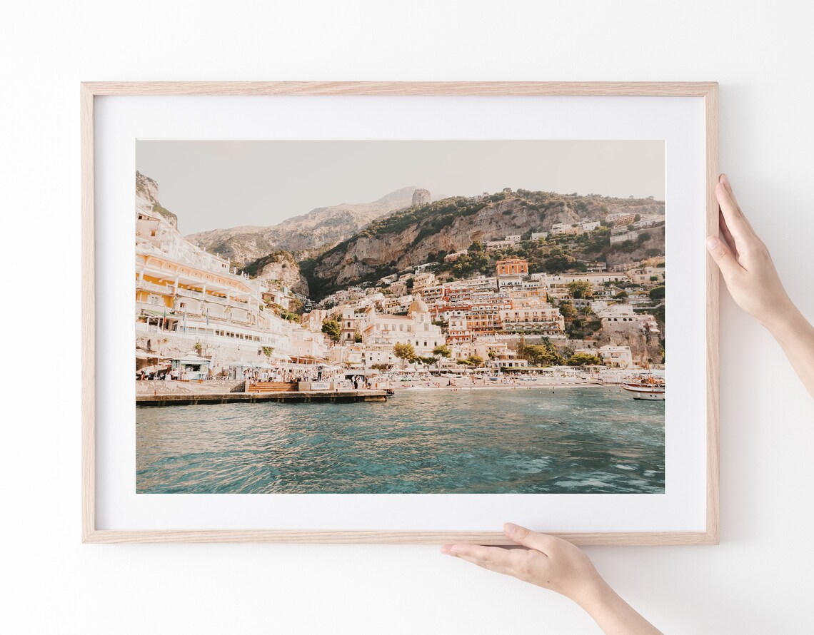 Positano Italy Coastal Travel Poster, Amalfi Coast - Image 3