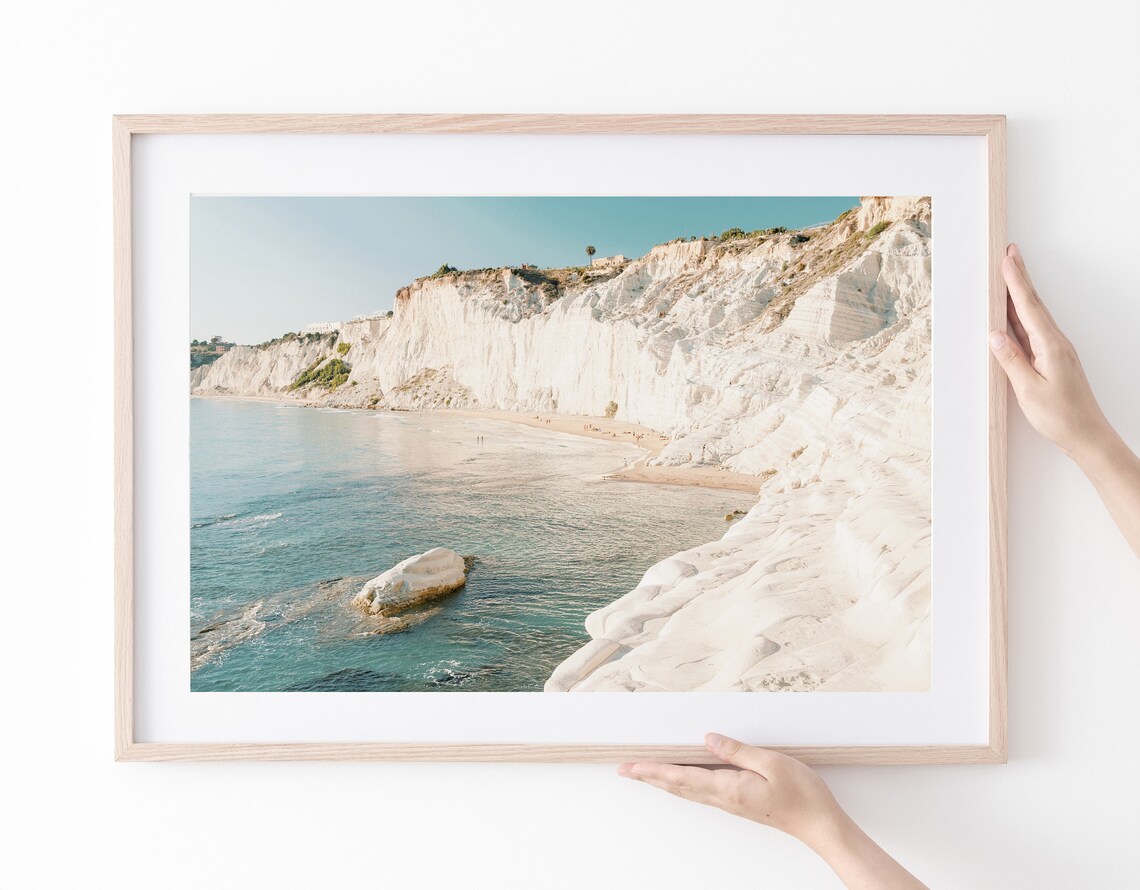 White Cliff Beach Milos Greece Coastal Art Print - Image 2