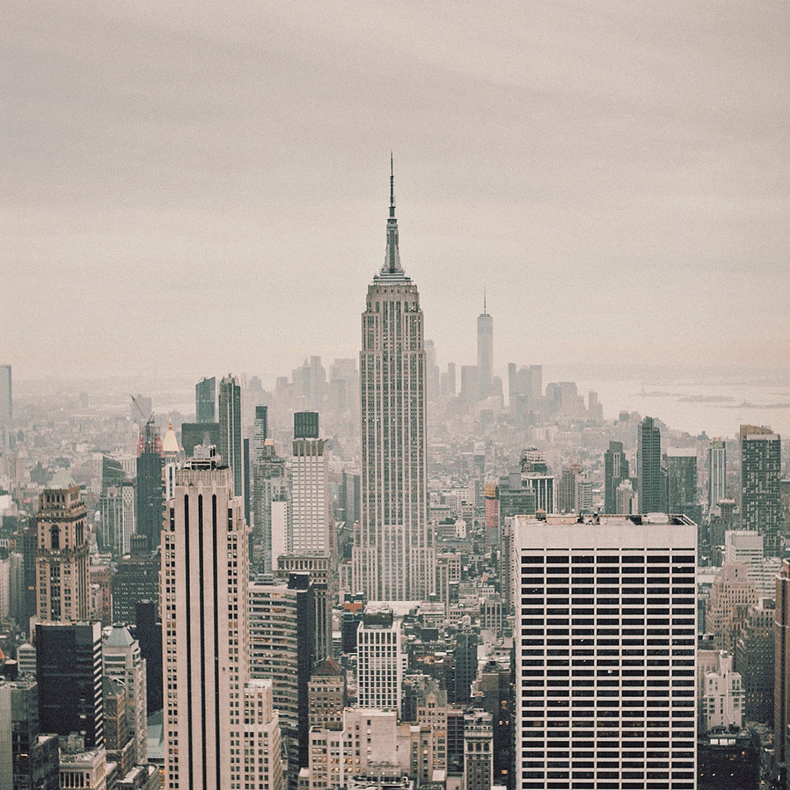 New York City Print Pastel City Photo Empire State Building Modern New York Nyc Photography New York Architecture Blush City Print - Image 2