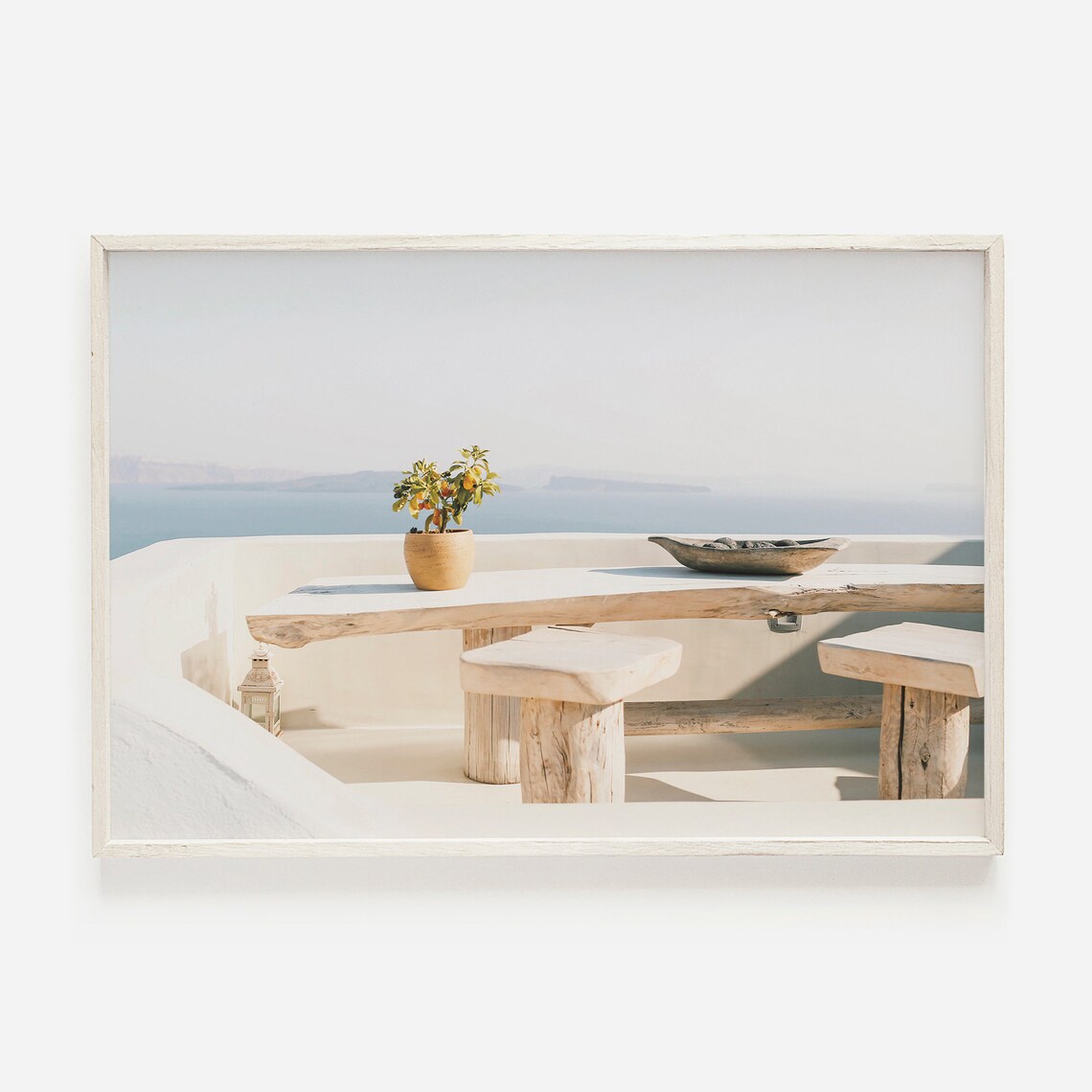 Mykonos Boho Travel Poster, Greek Ocean View