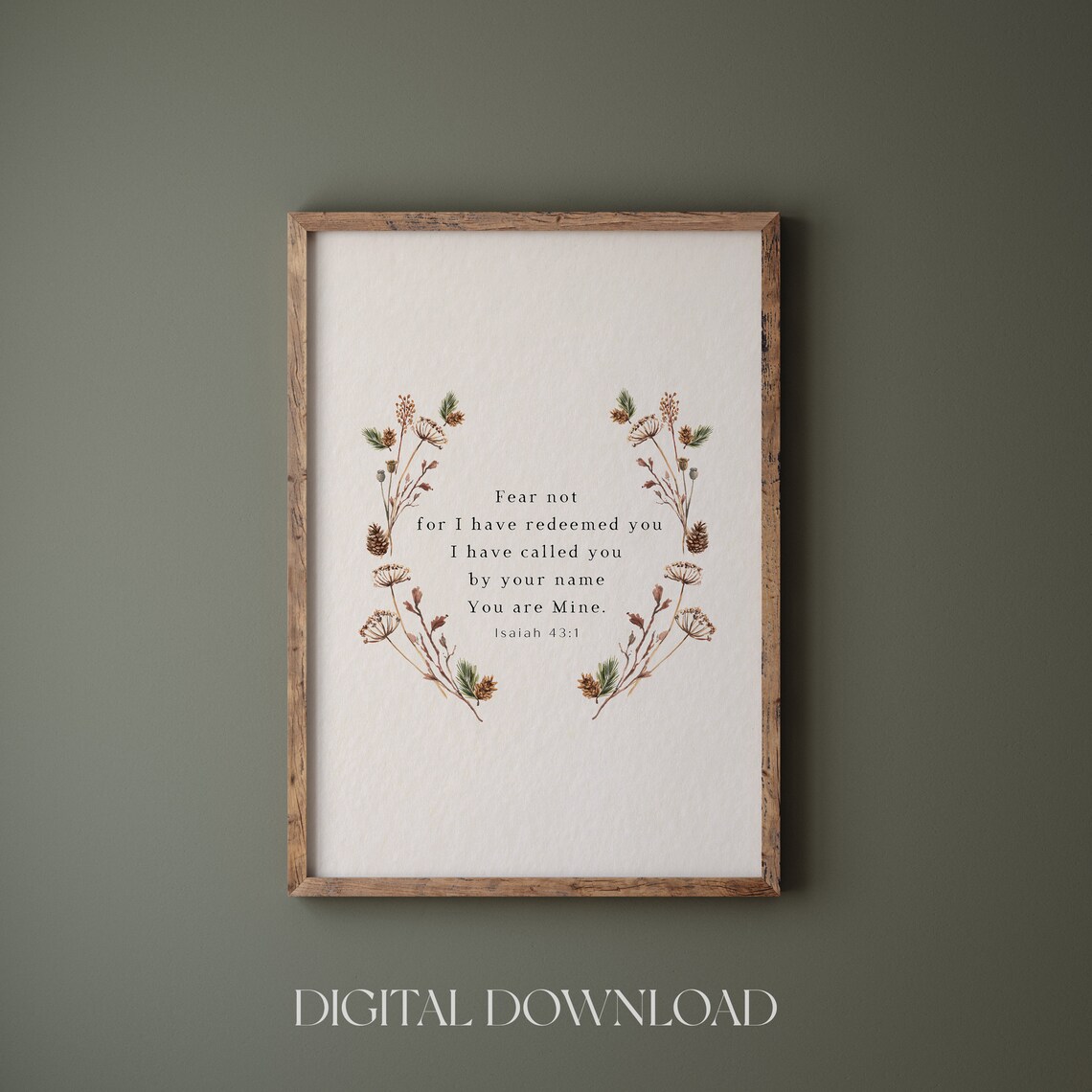 Isaiah 43:1 Fear Not Scripture Art Print - Image 4