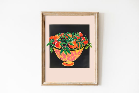 Retro Wall Art Tomato Art Print Riso Kitchen Print Trendy Wall Art Dorm Room Decor Aesthetic Tomatoes Print Vegetable Poster