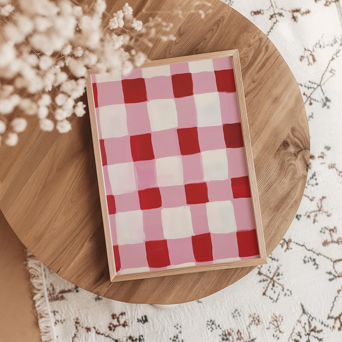 Abstract Checkerboard, Modern Minimalist Dorm Decor - Image 2