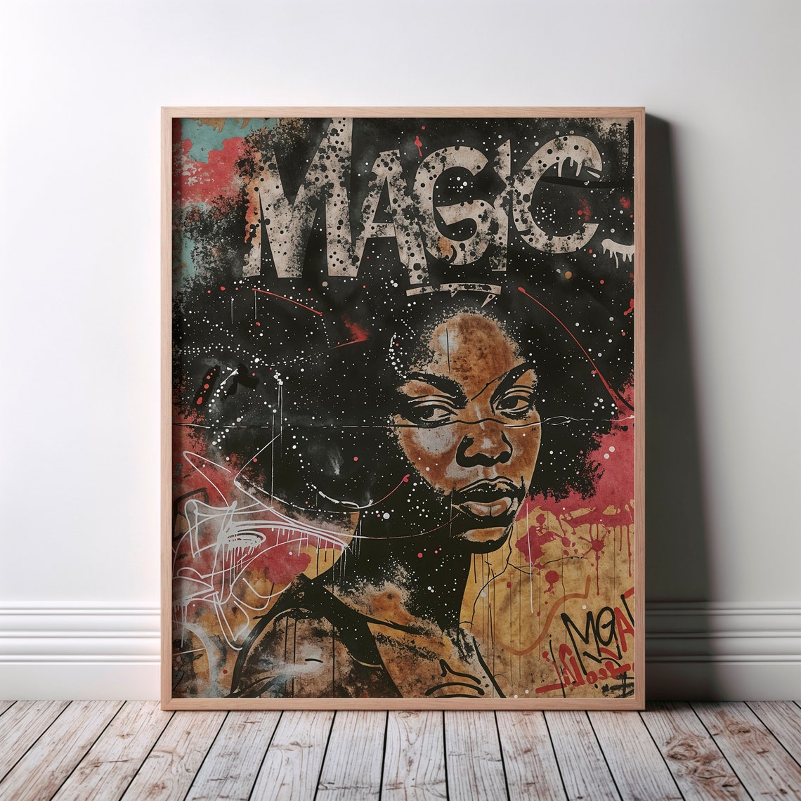 African Wall Art Poster Black Urban Afrocentric Graffiti Afro Blackinspired Style