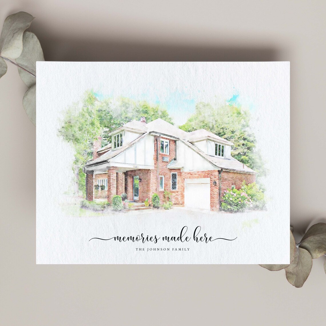Custom House Portrait - Watercolor - Image 2