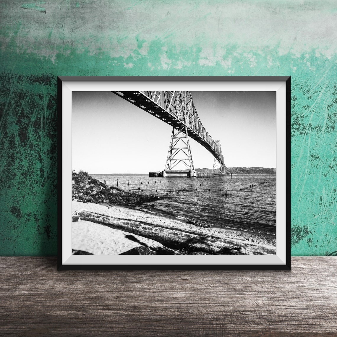 Astoria Bridge Over the Water Beach View Pacific Northwest Poster - Image 2