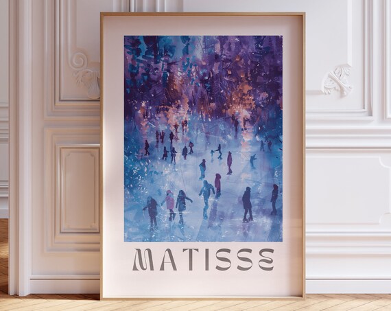 Henri Matisse Inspired Print With Frame Matisse Art Print Livingroom Wall Art Artful Matisse Framed Poster Gallery Wall Printed Matisse