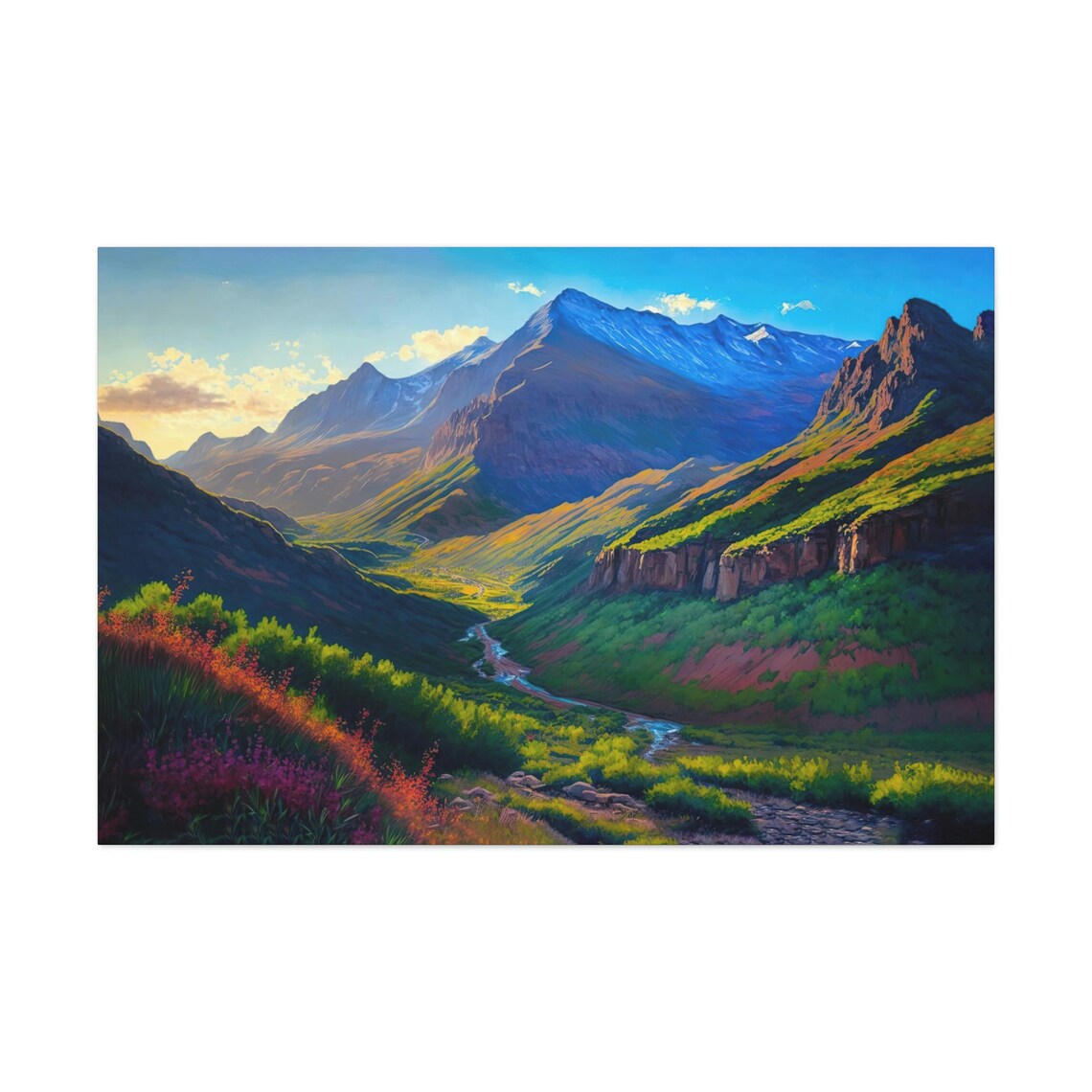 Telluride Colorado Mountains Oil Painting Landscape Print