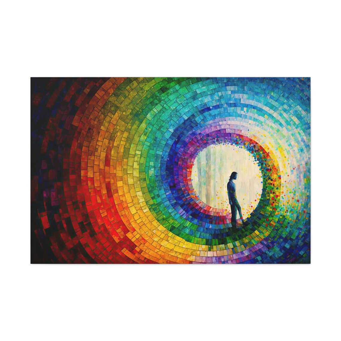 Abstract Expression Color Wheel, Fantasy Portal Art Print