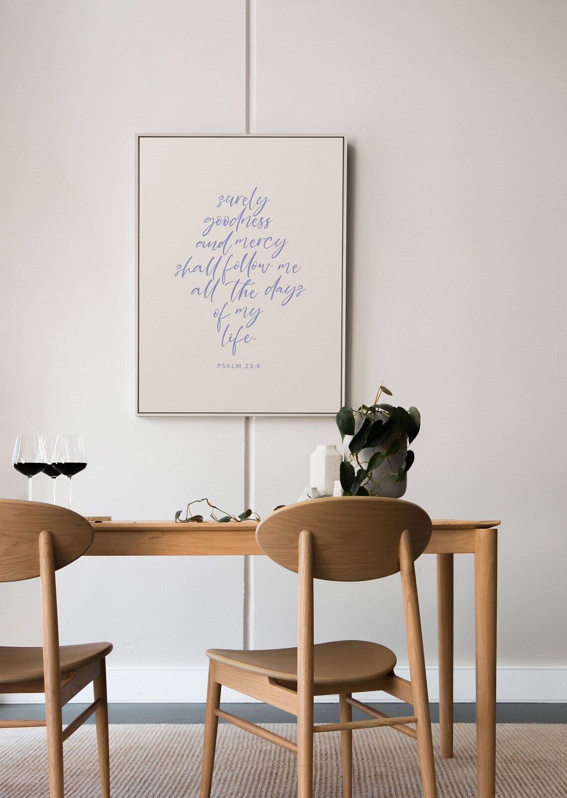 Psalm 23:6 Scripture Verse Art Print, Modern Typography - Image 5