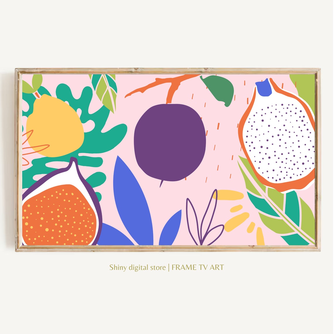 Abstract Modern Pink Boho Botanicals