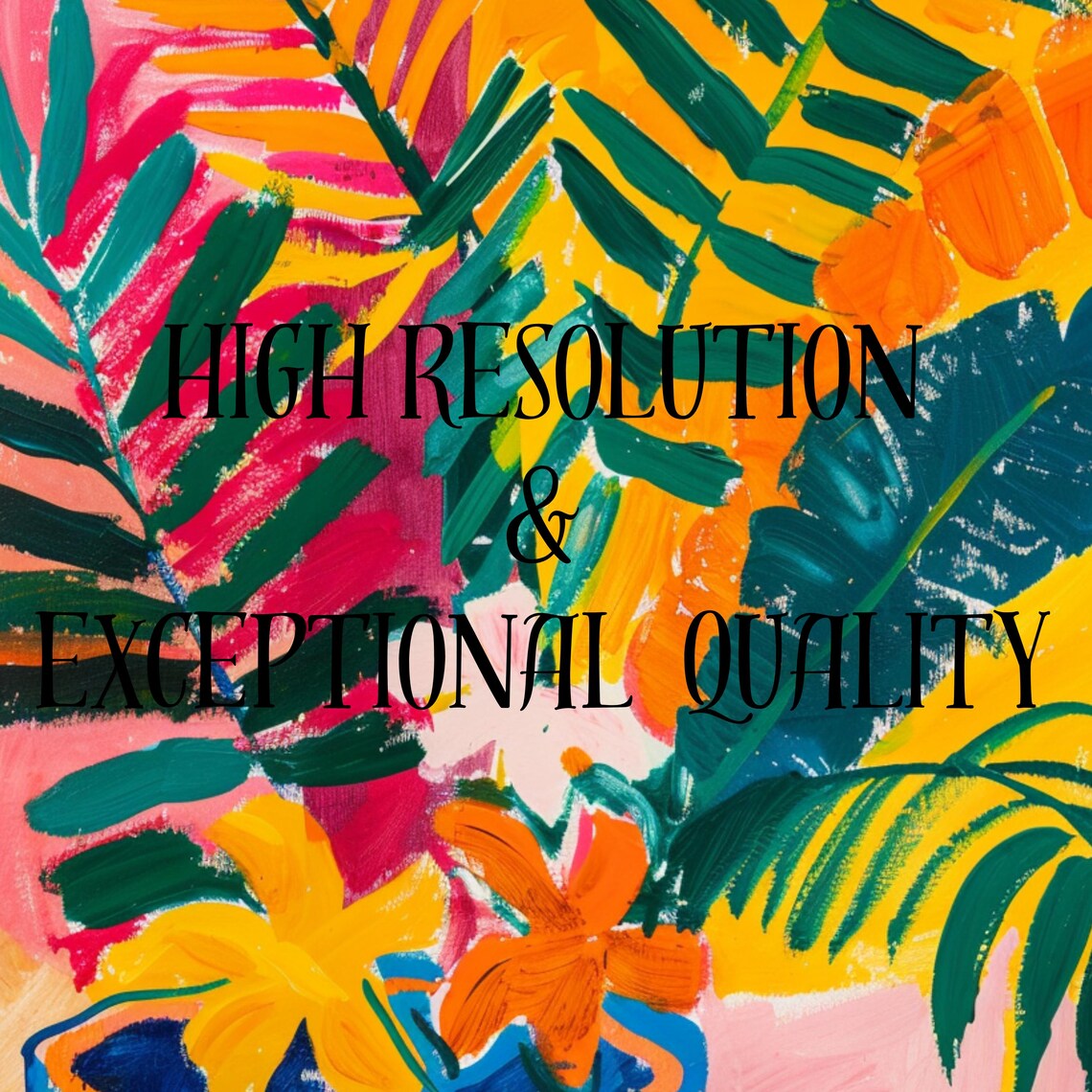 Matisse Style Tropical Leaves Bold Fauvist Colorful Botanical Painting Art Poster - Image 3