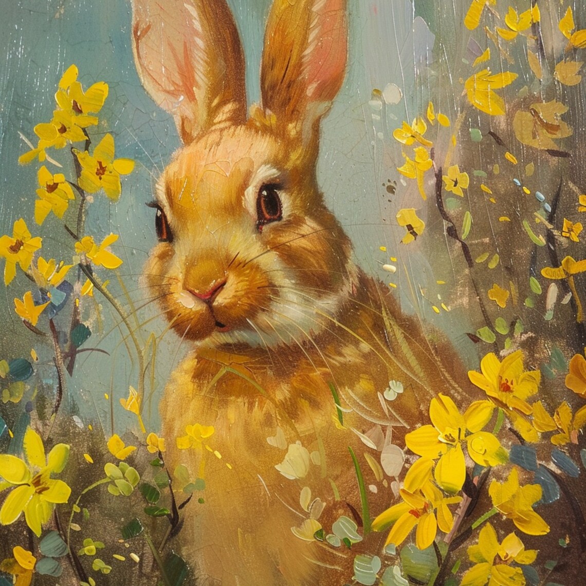 Easter Bunny Rustic Spring Rabbit Nursery Decor - Image 3