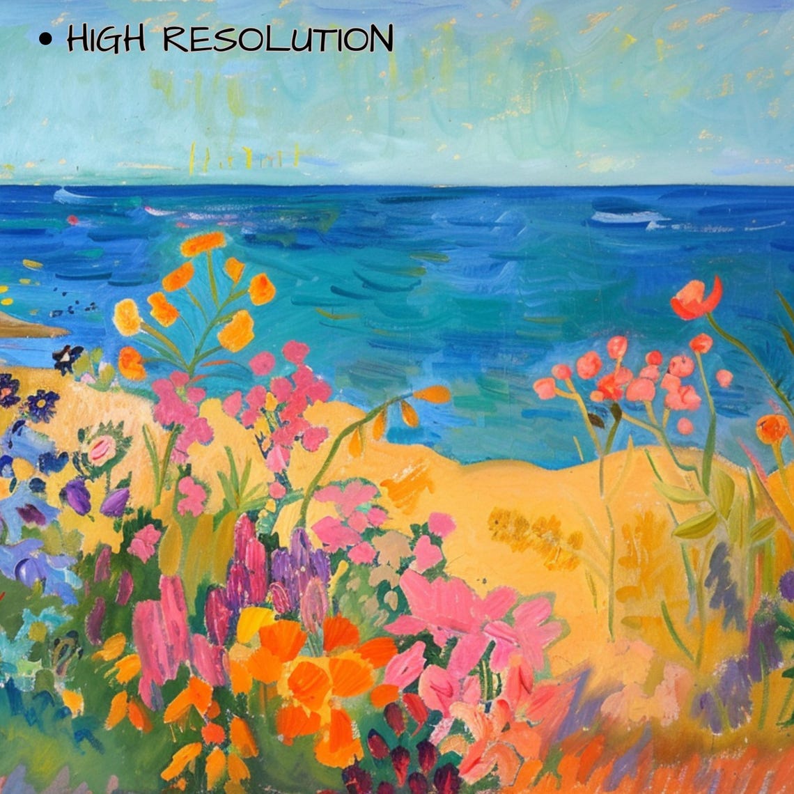 Coastal Wildflower Tv Art Summer Tv Art Frame Tv Art Spring Tv Art Wildflower Art Beach Decor Vintage Beach Tv Art Floral Art - Image 3
