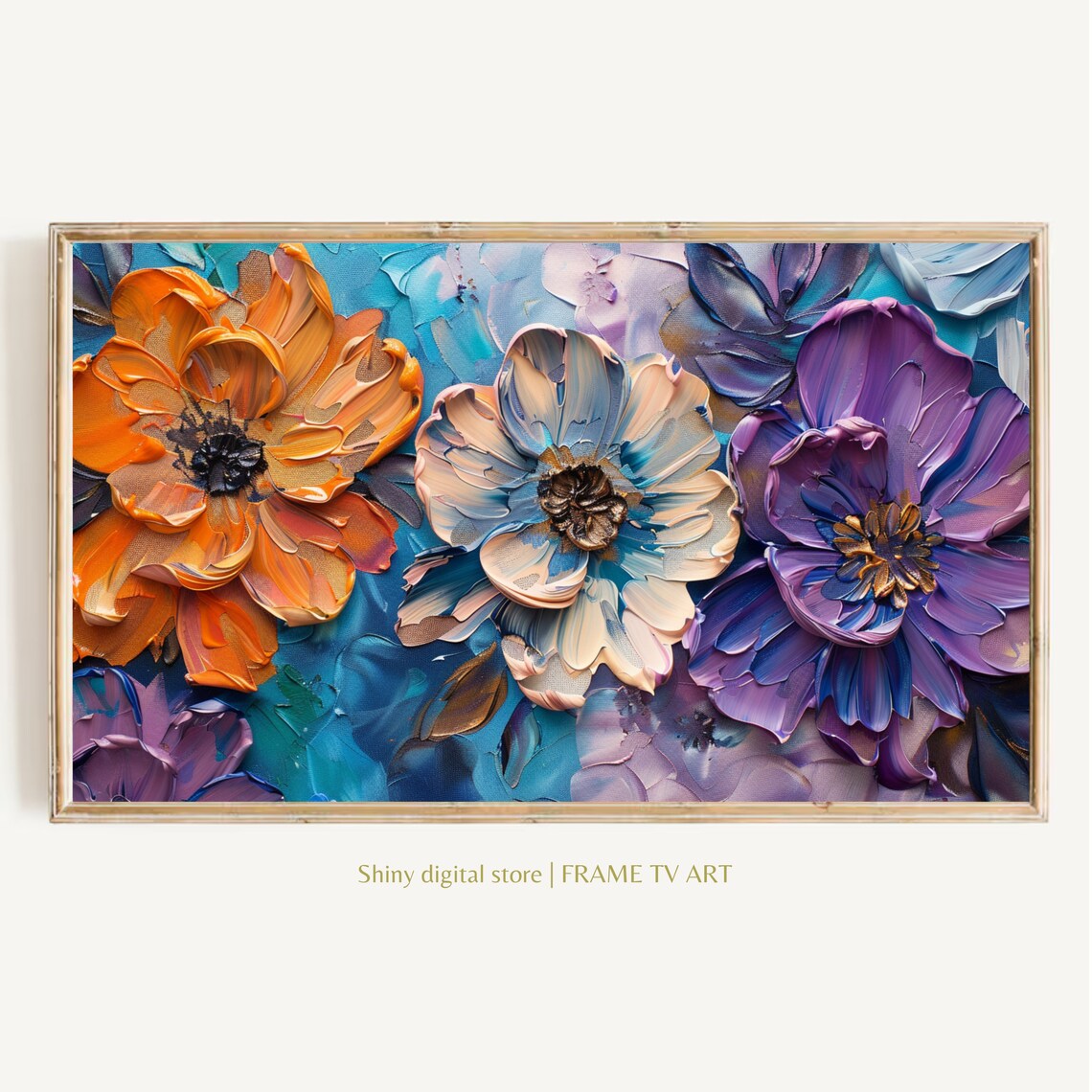 3D Summer Or Spring Textured Floral Botanical Decor