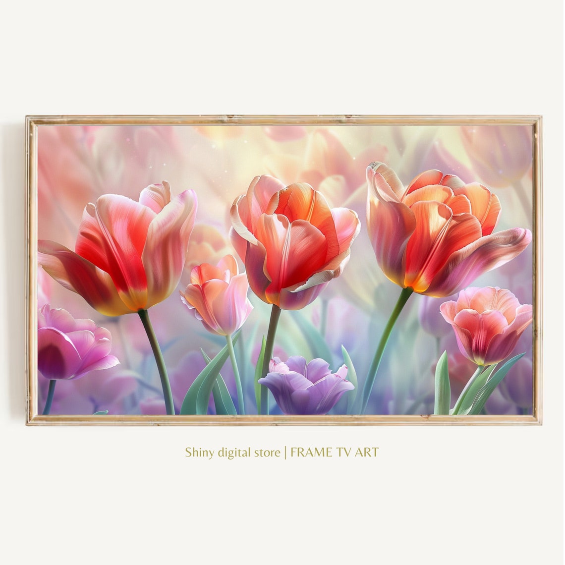 Spring Soft Floral Tulip Easter Art