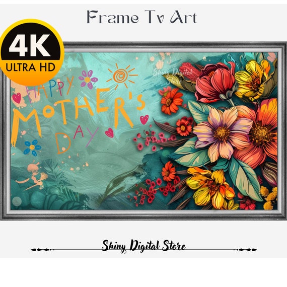Mothers Day Frame Happy Mothers Day 2024 First Mothers Day Frame Frame Tv Art Mothers Day Mothers Day Frame Tv Mom Picture Art