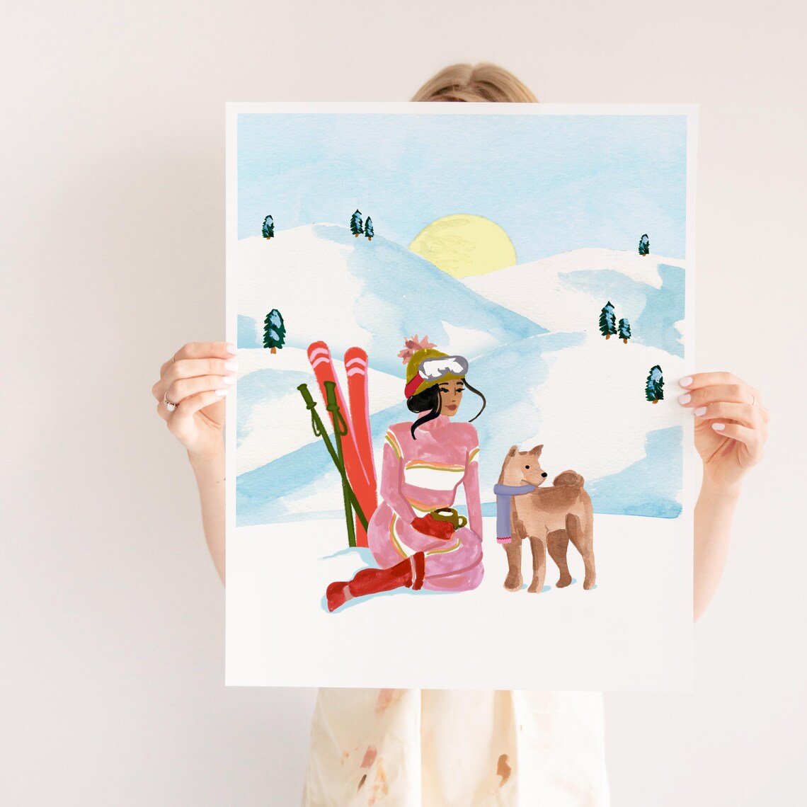 Apres Ski Winter Wall Art, Cozy Mountain Scene - Image 2