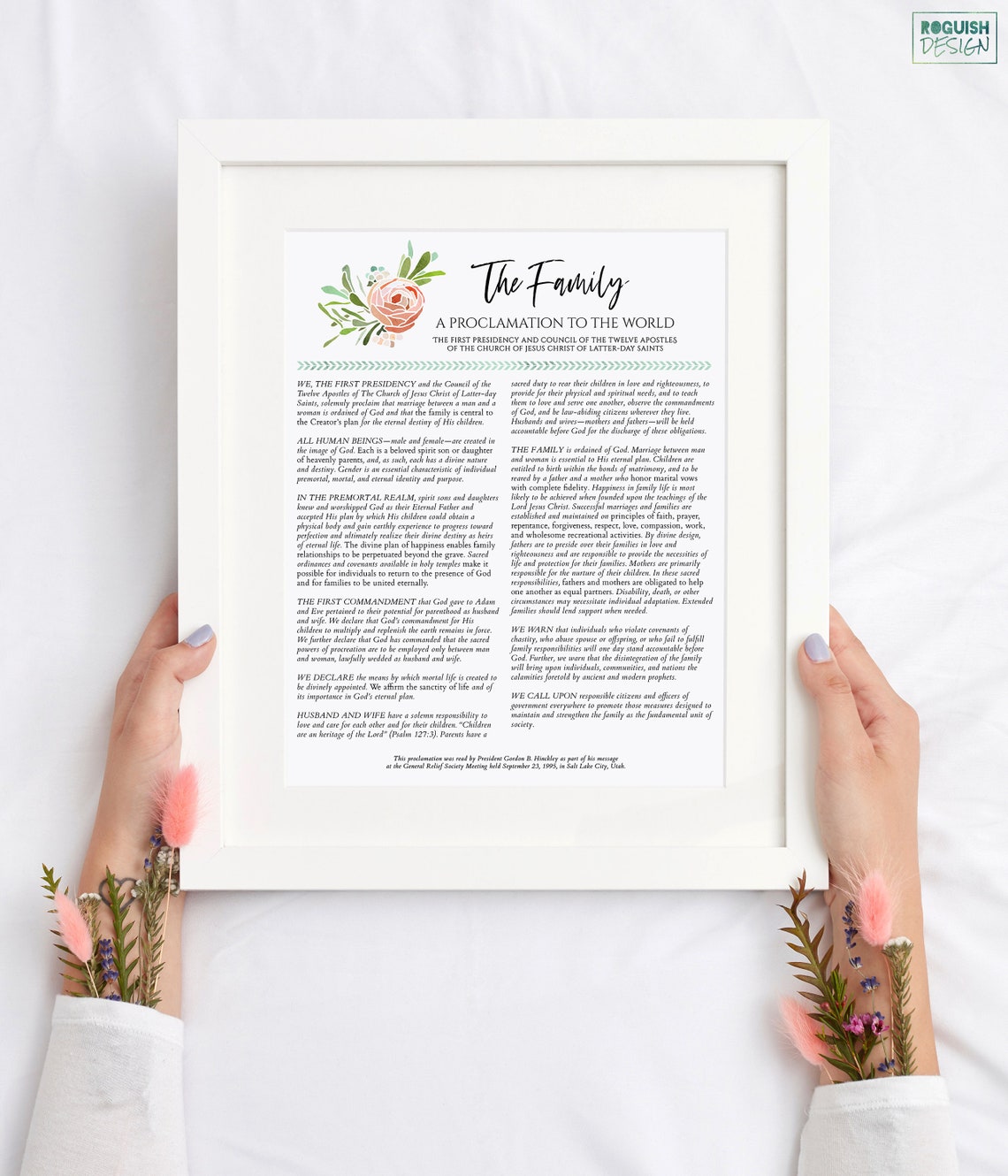 The Family A Proclamation to the World LDS Scripture Wall Art
