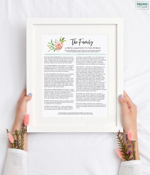 The Family A Proclamation to the World LDS Scripture Wall Art