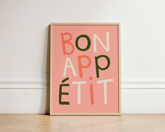 Bon Appetit Abstract Kitchen Poster
