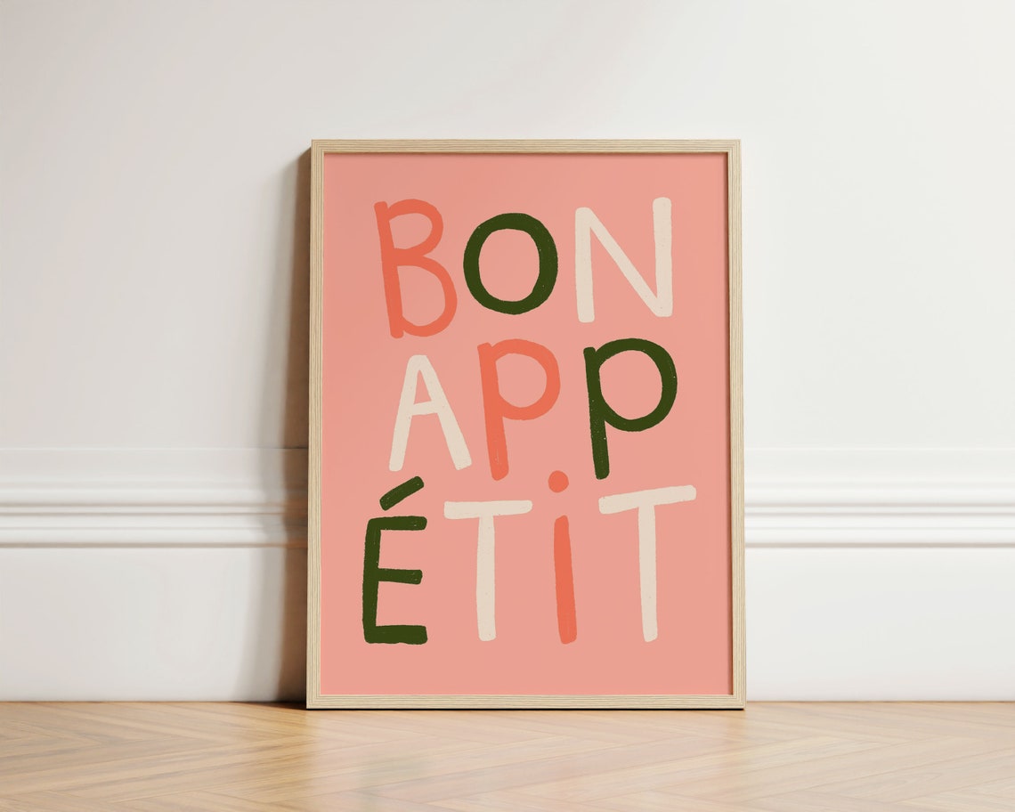 Bon Appetit Abstract Kitchen Poster