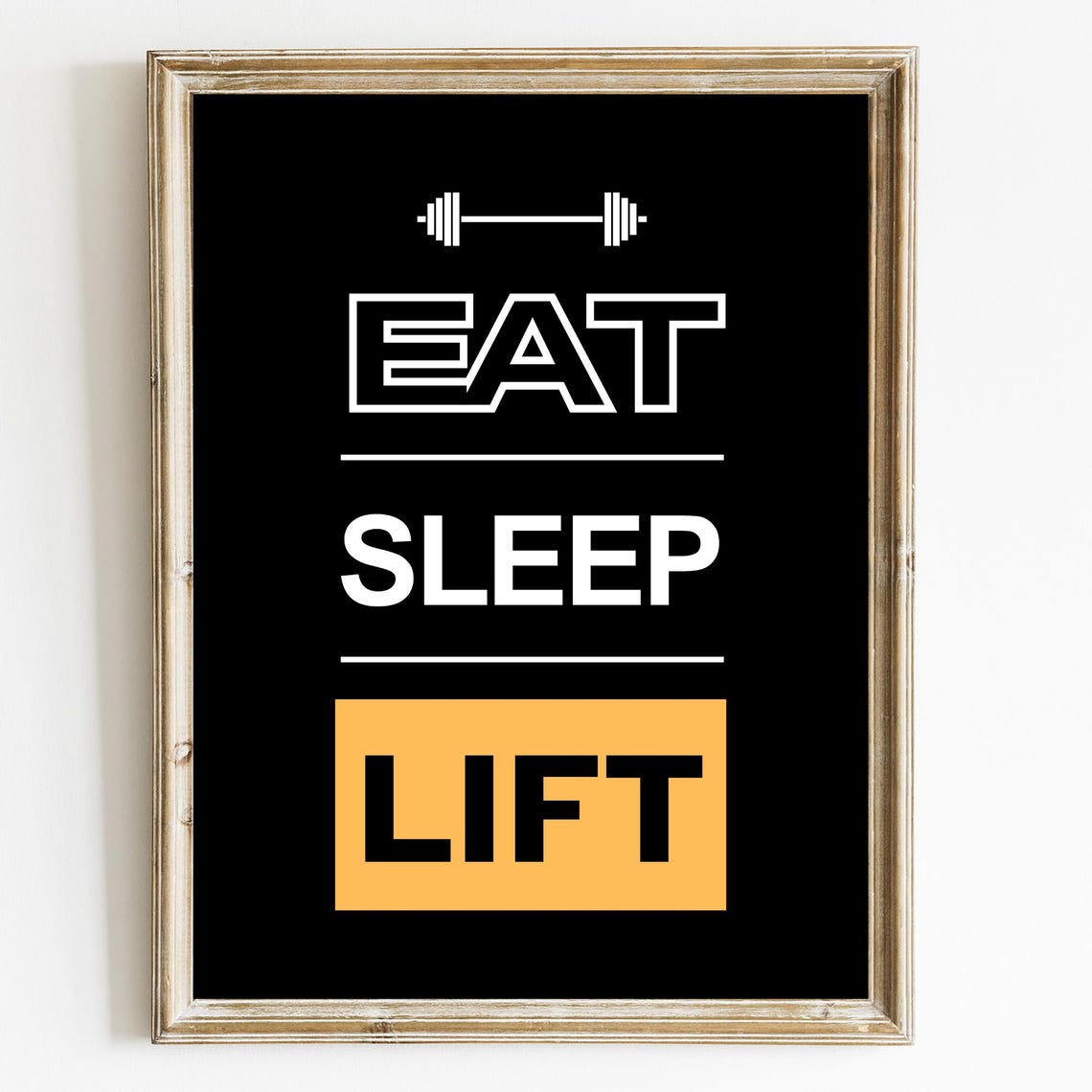 Eat Sleep Lift Motivational Gym Wall Art Fitness Quotes Inspirational Quote Prints Home Gym Sign Bodybuilding Gift Gym Poster