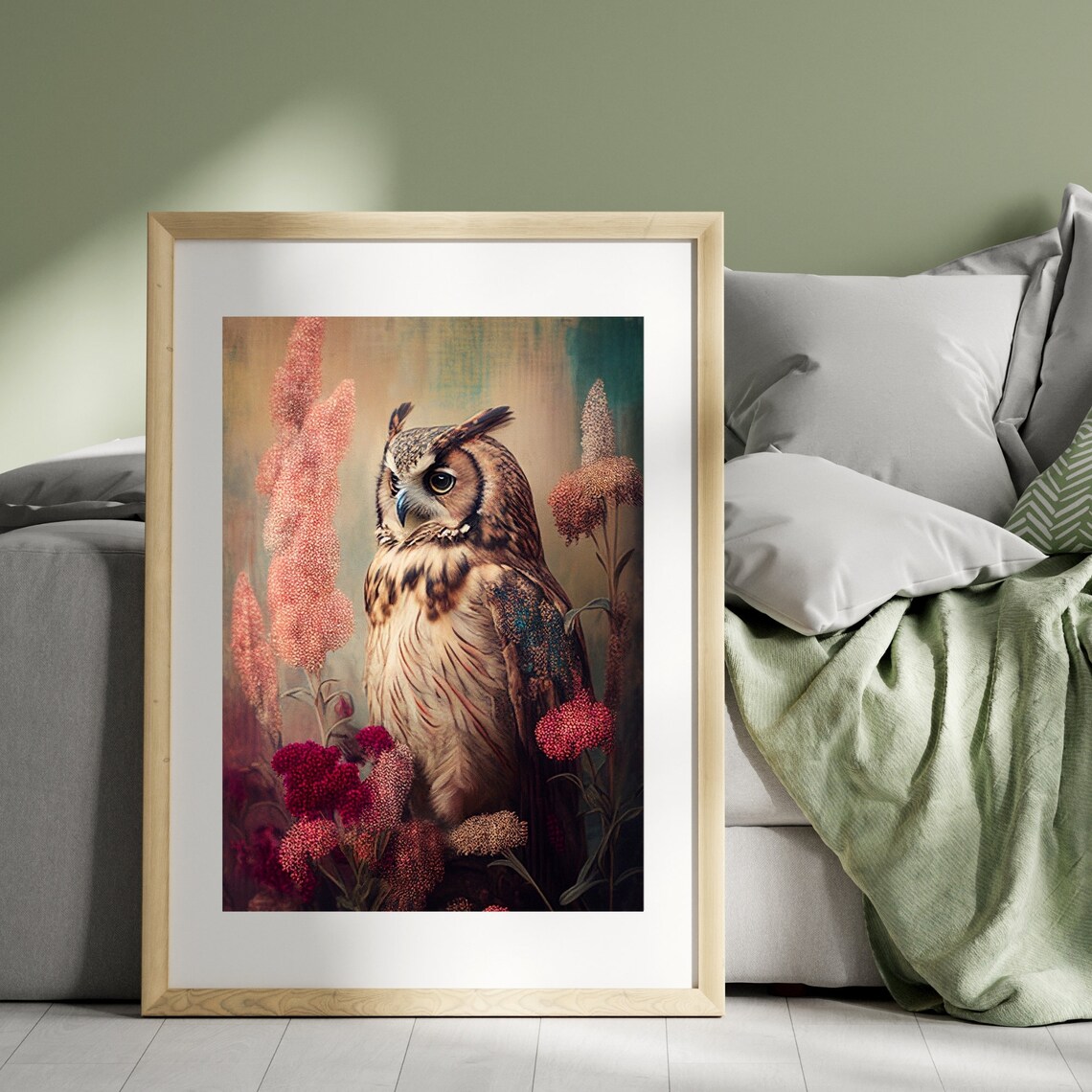 Vintage Owl Bird Art Print, Animal Wall Decor - Image 3