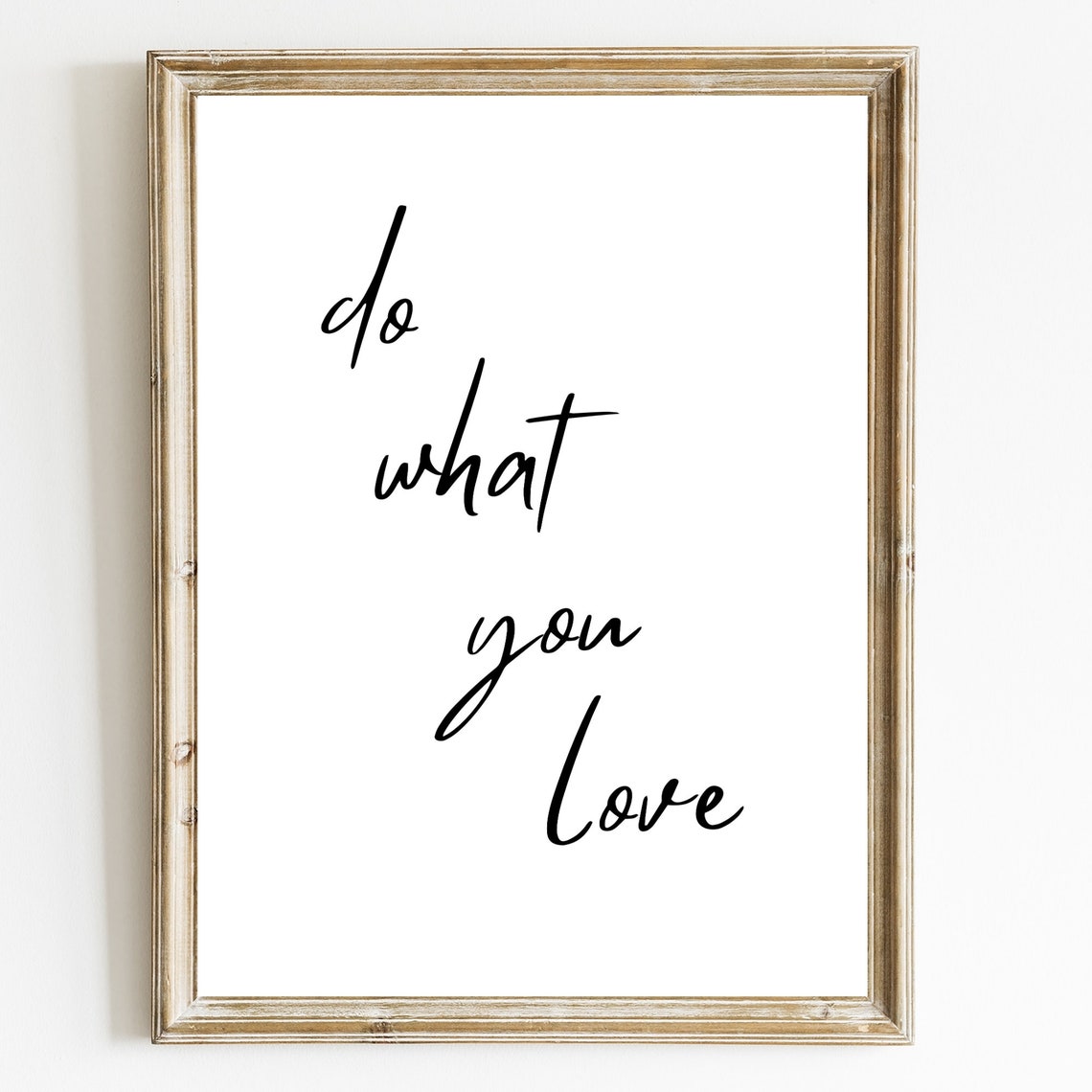 Do What You Love Script Typography Minimalist Quote Decor Poster