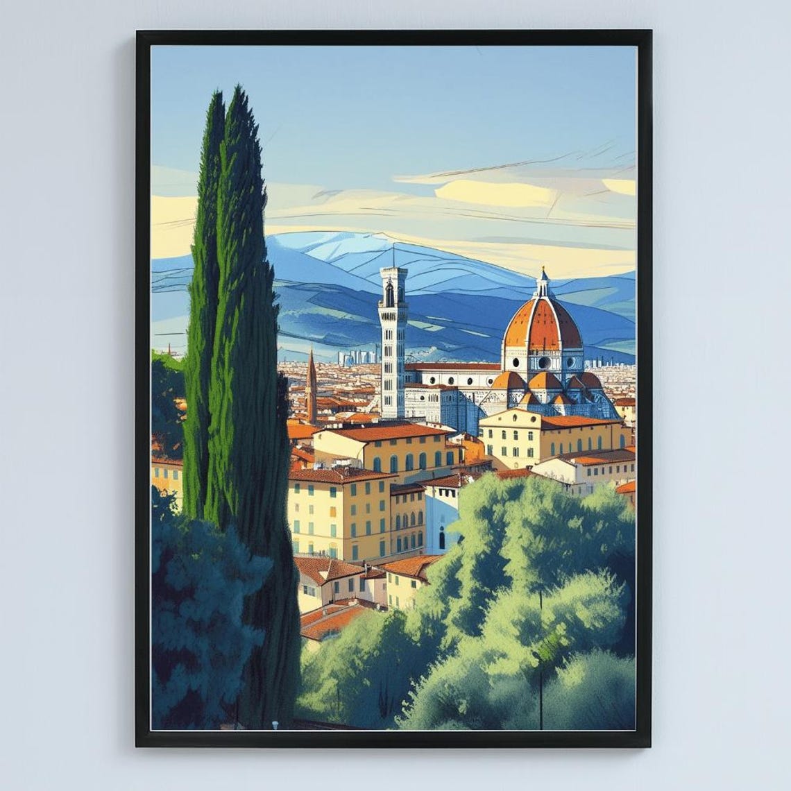 Florence Italy Vintage Travel Poster