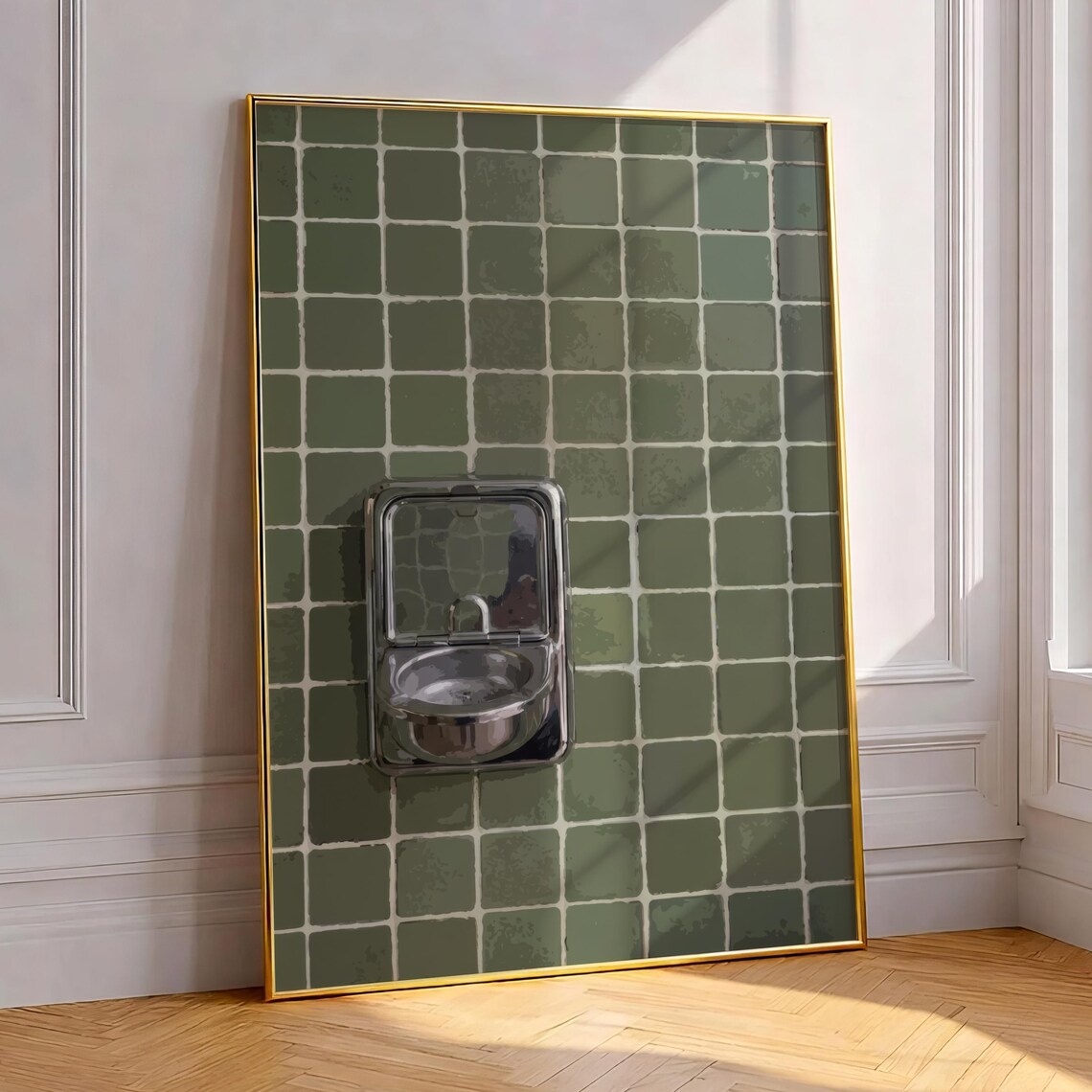 Old School Restroom Decor, Retro Mid Century Smoking
