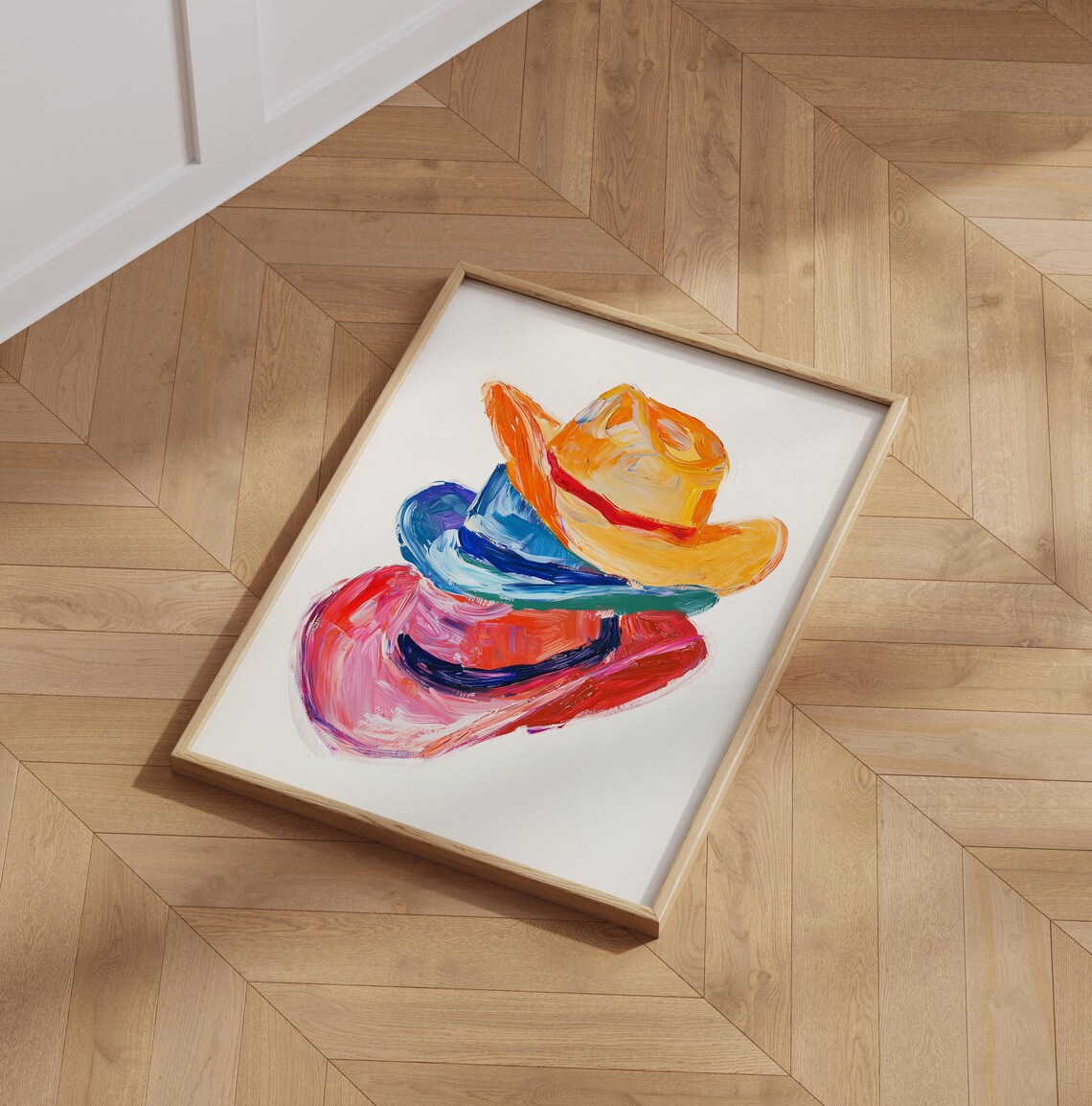 Cowboy Hats Colorful Abstract Western Wall Decor - Image 6