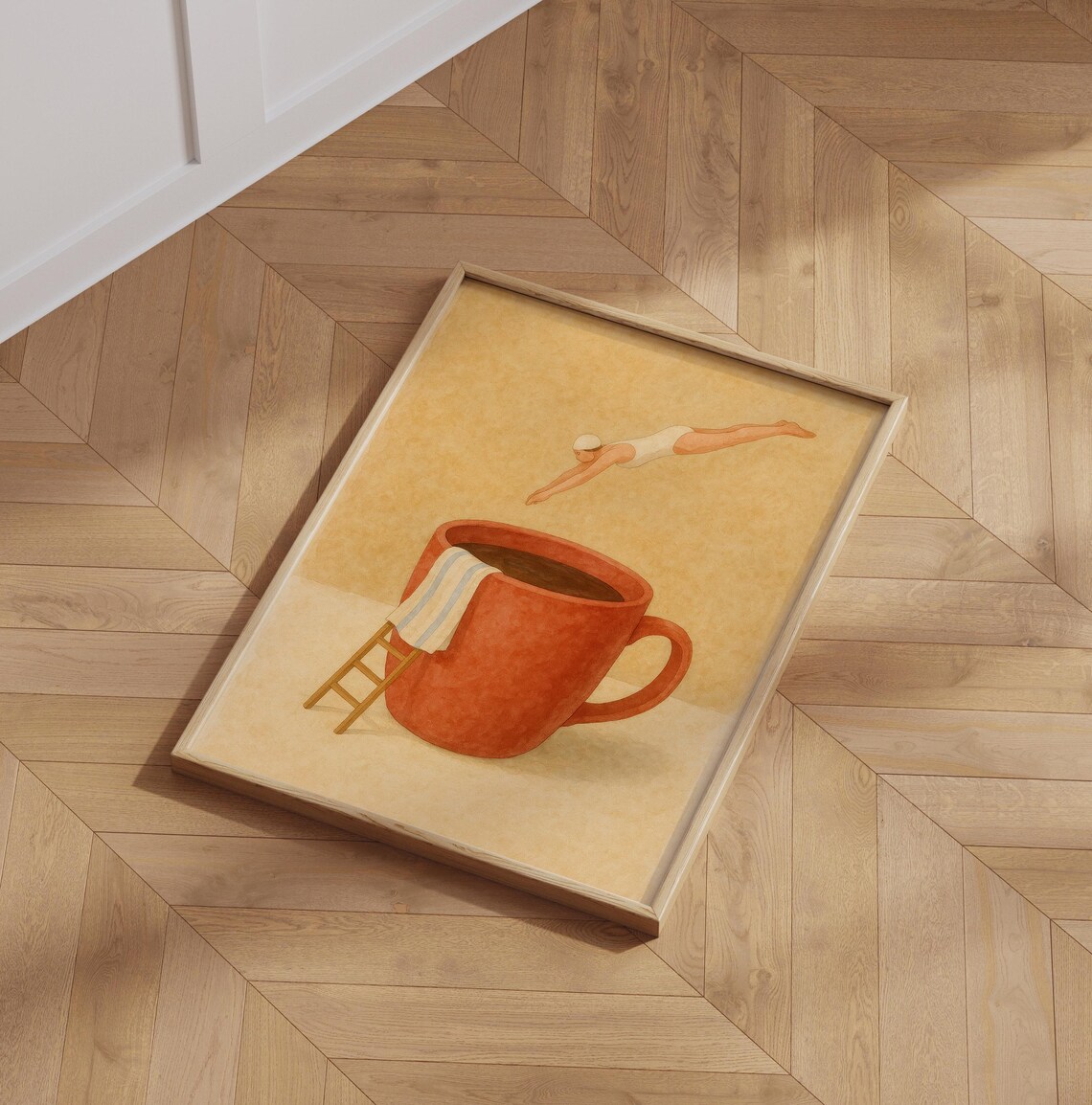 Coffee Diver, Surreal Coffee Print - Image 6