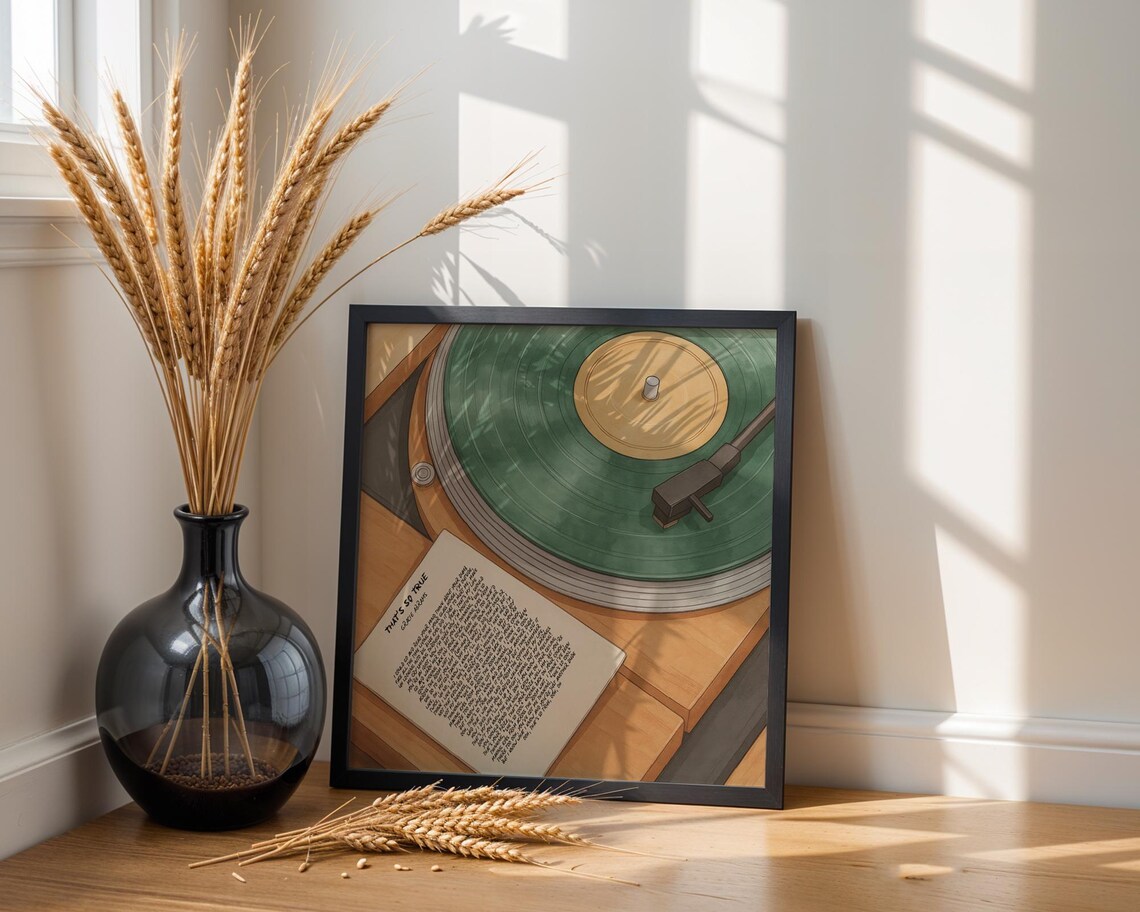 Custom Song Lyrics Vinyl Record Poster - Image 4
