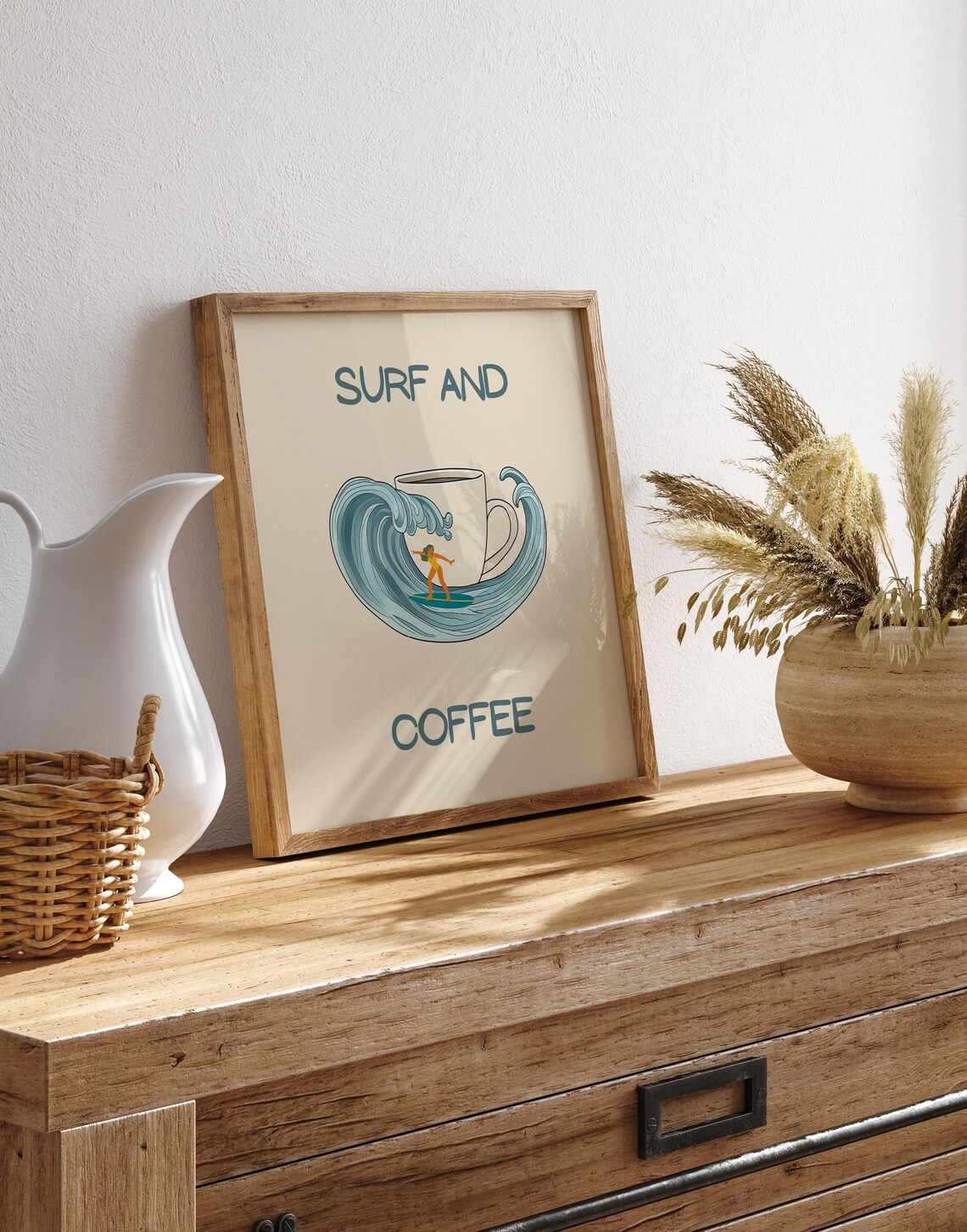 Coffee Poster Print, Surf And Americano Coffee - Image 6
