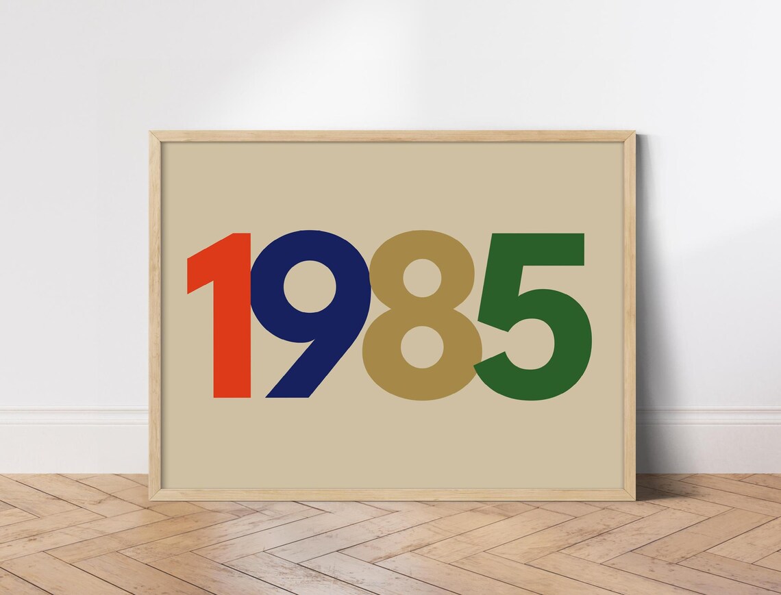 Custom Year Anniversary Gift, Custom Number Poster