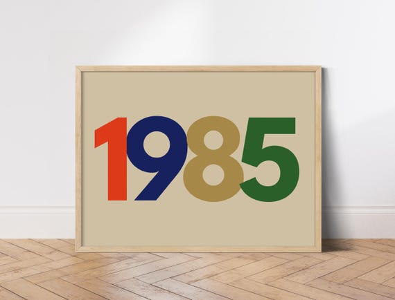 Custom Year Anniversary Gift, Custom Number Poster