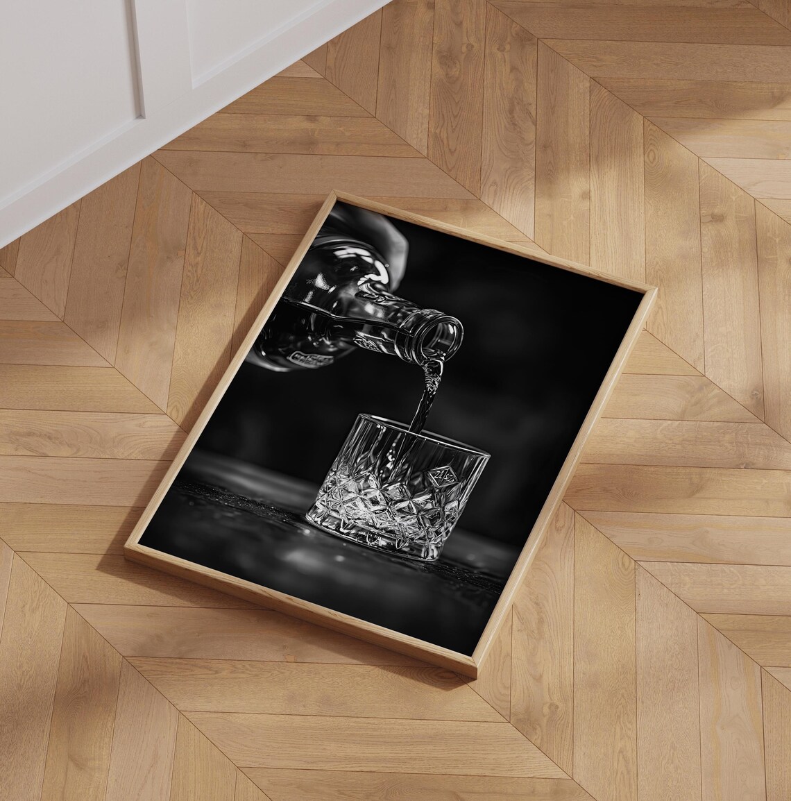 Whiskey Pour Art Print, Vintage Bar Decor - Image 4
