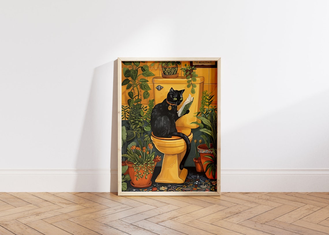 Bathroom Funny Contemporary Travel Poster - Image 6