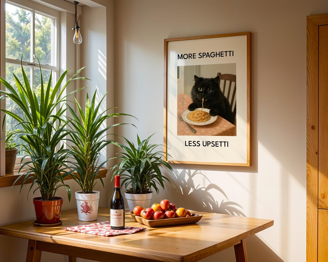 Funny Spaghetti Cat, More Spaghetti Less Upsetti - Image 4