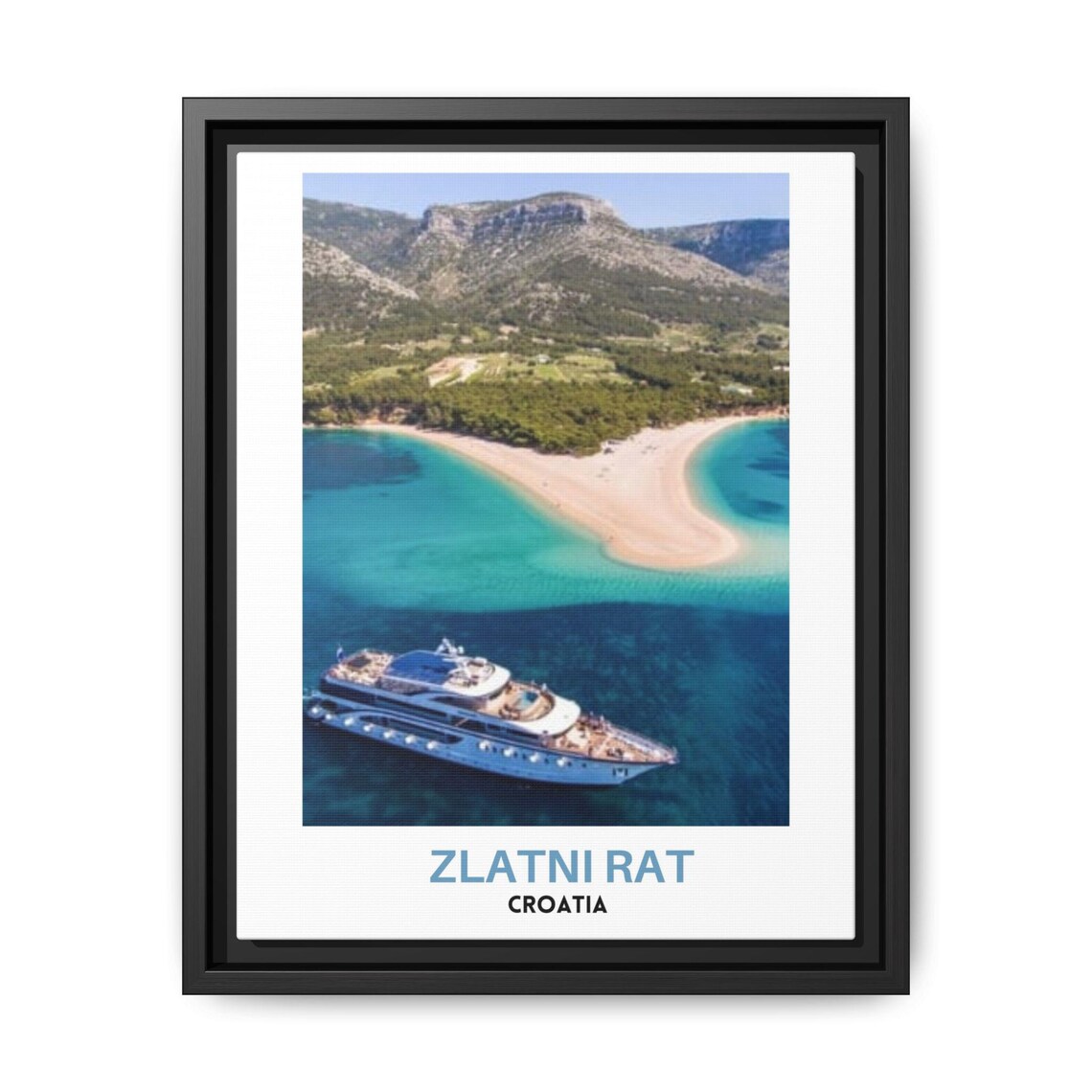 Zlatni Rat Beach Aerial Golden Sand Spit Croatia Coastline Poster